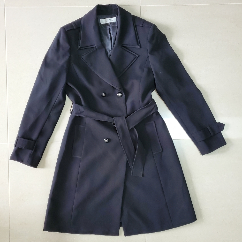 Tahari Women's Black Trench Coat - Size 6